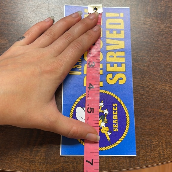 US Navy Seabees Proudly Served! Bumper sticker (purple) - Picture 4 of 4